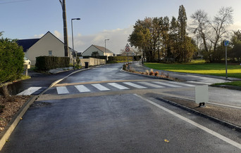 Nouvel aménagement de la rue Barthélémy Thobie à Pouillé-Les-Coteaux